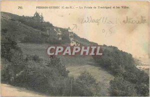 Old Postcard Perros Guiec C N Pointe Trestignel and Villas