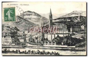 Old Postcard Lourdes Vue Generale