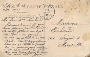 Algeria Blida market scene old postcard