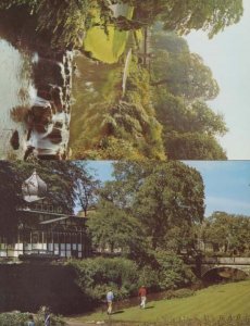 Pavillion Gardens Buxton Tourist Guide Visitors Lake 1970s River View 2 Postcard