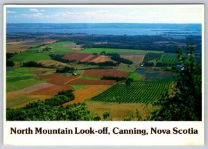 North Mountain Look-off, Canning, Annapolis Valley, Nova Scotia, 1987 Postcard