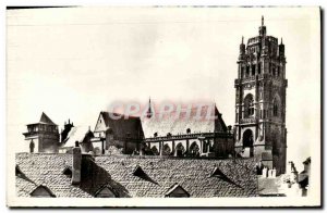 Old Postcard Rodez The Cathedral Emerging roofs