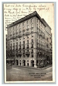 Vintage 1943 Photo Postcard Hotel Bellevue Beacon Hill Boston Massachusetts