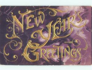 Divided-Back NEW YEAR SCENE Great Postcard W7432