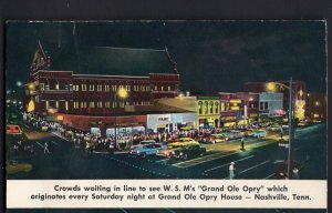 3620) TN NASHVILLE Grand Ole Opry House night view cars crowds - pm1971 - Chrome