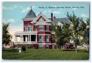 c1910s Home Of William Jennings Bryan View Lincoln Nebraska NE Unposted Postcard