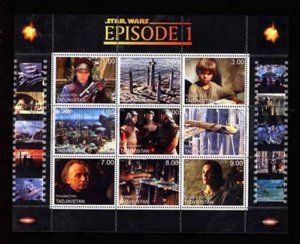 008379 STAR WARS EPISODE 1 on stamps TAJIKISTAN MNH