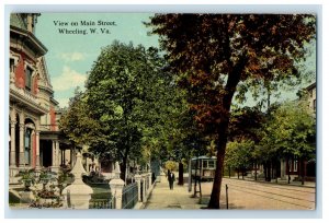 c1910 View on Main Street, Wheeling West Virginia WV Posted Antique Postcard