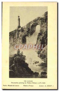 Old Postcard The Cascade Decorative Painting by Hubert Robert Paris Louvre Mu...