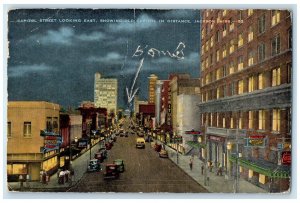 1944 Capitol St. Looking East Showing Old Capitol Jackson Mississippi Postcard
