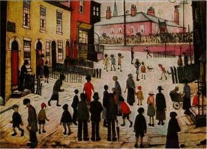 A Procession in Pendlebury by L. S. Lowry Art Postcard