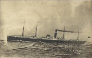 Steamship SS Essex at Sae c1910 Real Photo Postcard