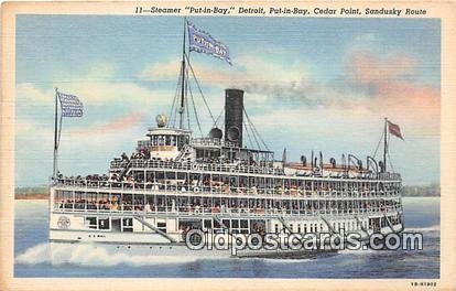 Steamer Put In Bay Cedar Point Ship Unused 