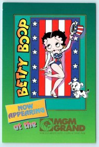 LAS VEGAS, NV ~ MGM Grand Casino BETTY BOOP Patriotic  1993 -  4x6  Postcard