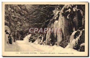 Postcard Old Winter landscapes Villard de Lans Stalactites