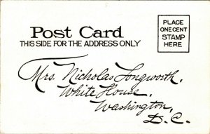 Early Wedding postcard Alice Roosevelt & Nicholas Longworth c 1904 UNPOSTED