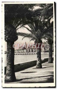 Old Postcard Menton Old Town shooting Garavan