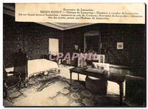 St. Bridge Old Postcard Chateau de Lamartine Bedroom