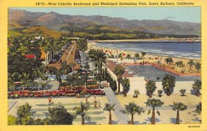 West Cabrillo Boulevard and Municipal Swimming Pool Santa Barbara California  
