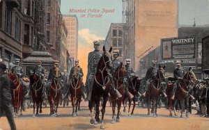 Mounted Police Squad On Parade Postcard