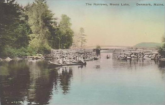 Maine Denmark The Narrows Moose Lake Albertype