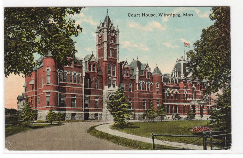 Court House Winnipeg Manitoba Canada 1916 postcard