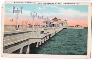 Million Dollar Pier, St Petersburg FL   (missing corner, crease)