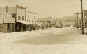 PC CPA US, ALASKA, SEWARD, SNOWY STREET SCENE, REAL PHOTO POSTCARD (b5484)