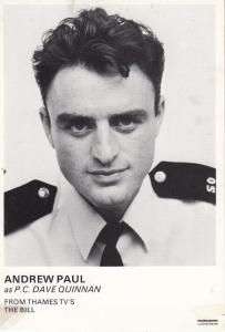 Andrew Paul as PC Dave Guinan in ITV The Bill Cast Card Photo