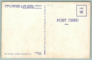 Charleston South Carolina~Murray Boulevard~Low Battery~1940s Cars on Street~1950