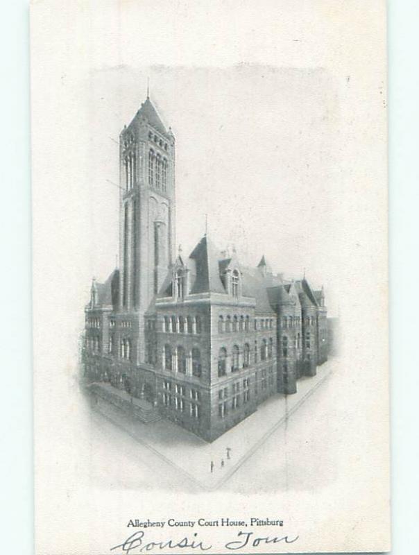 Unused Pre-1907 COURT HOUSE Pittsburgh Pennsylvania PA n5626