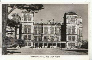 Derbyshire Postcard - Hardwick Hall - The West Front - Real Photo - Ref 16089A