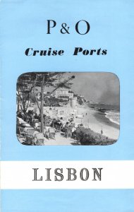 P&O Cruise Ports Lisbon Map Harbour Vintage Ship Map Guide & MORE