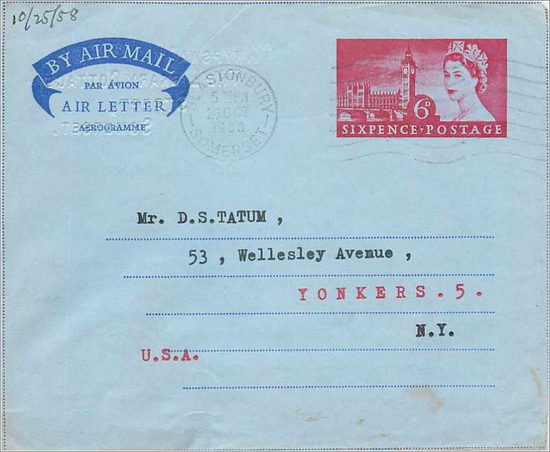 Entier Postal Stationery Postal Aerogramme Aeogram Great Britain Great Britain