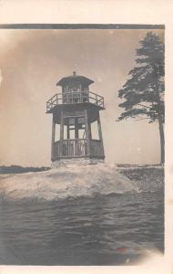 Lighthouse Scenic View Real Photo Antique Postcard J75637