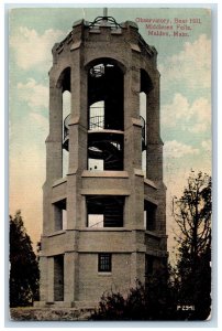 Malden Massachusetts Postcard Observatory Bear Hill Middlesex Fells 1913 Vintage