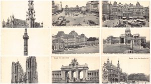Belgium Bruxelles Brussels Market Square King's Hall etc lot of 9 postca...