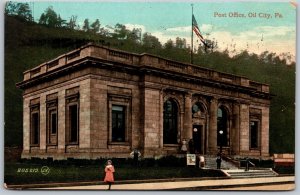 Vtg Oil City Pennsylvania PA Post Office 1910s View Old Card Postcard