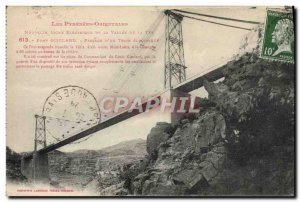 Postcard Old Bridge Gisclard Passage of & # 39un Electric Train