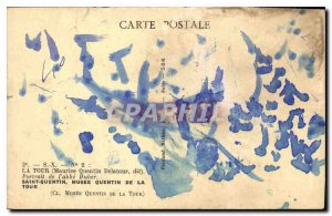 Old Postcard La Tour Maurice Quentin Delatour told Portrait of the Abbe Museu...