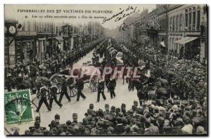 Old Postcard Boat War Funerals of the 27 victims of Pluviose Calais has 27 ba...