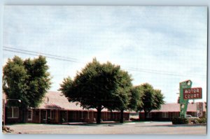 c1960 Bend Oregon OR Postcard Pilot Butte Motor Court North U.S. Hiway 97 Road
