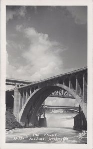 RPPC Postcard The Falls Spokane Washington WA