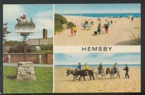 Norfolk Postcard - 70's Hemsby. Donkey Rides, Posted 1976 -   T3705