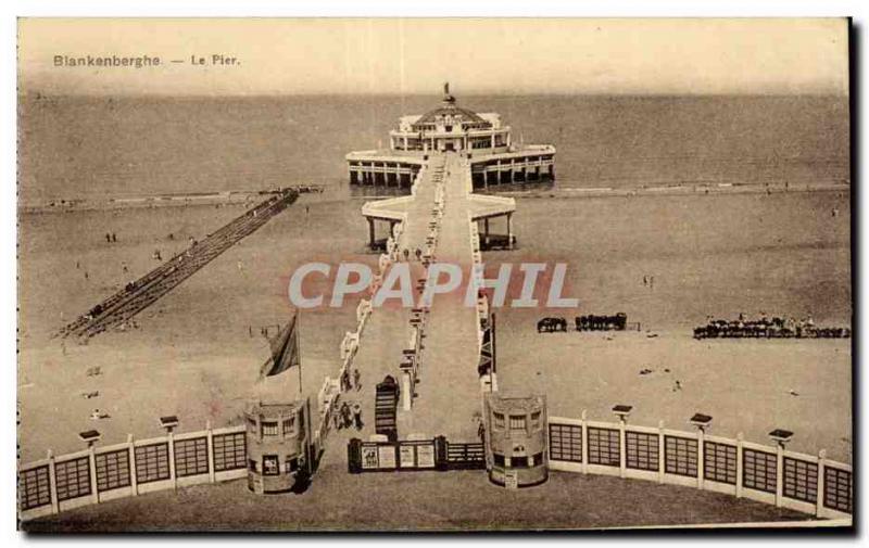 Old Postcard Belgium Blankenberghe Pier