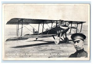 1924 Major Schroeder Air Races Biplane Plane Dayton OH Ohio Postcard (FS14)