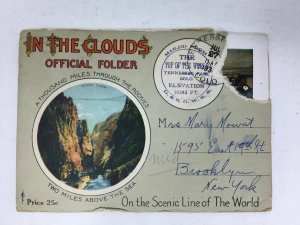 In The Clouds Souvenir Folder Postcard Top of the World Colorado D&RG RR Cancel