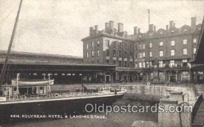 Holyhead:Hotel&Landing Stage Steamer Ship Unused tab marks from being in album