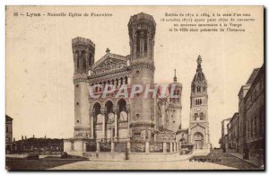 Old Postcard New Church of Lyon Fourviere