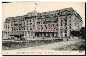Old Postcard Deauville flowered Beach Royal Hotel The Royal Hotel